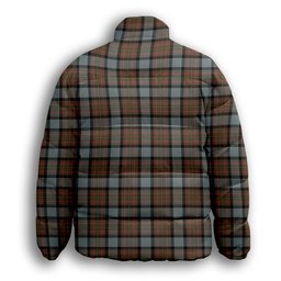 ScotsTee Shop Scottish McLaren Weathered Premium Tartan Collar Down Jacket Winter White Duck Down Plaid