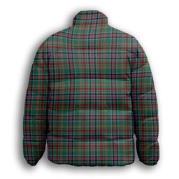 ScotsTee Shop Scottish Hunter Old Ancient Premium Tartan Collar Down Jacket Winter White Duck Down Plaid