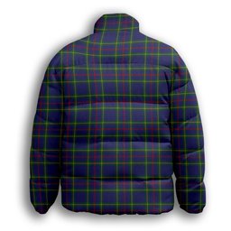 ScotsTee Shop Scottish Wheadon Premium Tartan Collar Down Jacket Winter White Duck Down Plaid