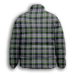 ScotsTee Shop Scottish MacNaughton Dress Premium Tartan Collar Down Jacket Winter White Duck Down Plaid