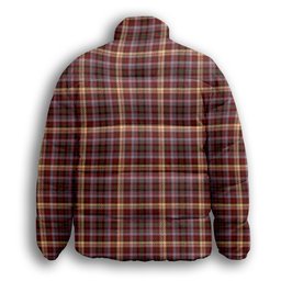 ScotsTee Shop Scottish McKay of Strathnaver Modern Premium Tartan Collar Down Jacket Winter White Duck Down Plaid