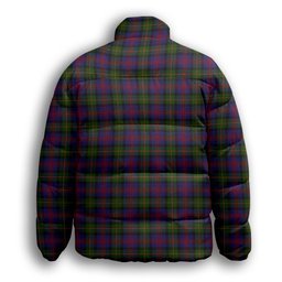 ScotsTee Shop Scottish MacLennan Premium Tartan Collar Down Jacket Winter White Duck Down Plaid