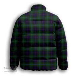 ScotsTee Shop Scottish Jempson MacDonald C & C Premium Tartan Collar Down Jacket Winter White Duck Down Plaid