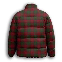 ScotsTee Shop Scottish Stewart of Appin Premium Tartan Collar Down Jacket Winter White Duck Down Plaid