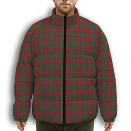ScotsTee Shop Scottish Stewart of Appin Premium Tartan Collar Down Jacket Winter White Duck Down Plaid