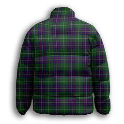 ScotsTee Shop Scottish Inglis Premium Tartan Collar Down Jacket Winter White Duck Down Plaid