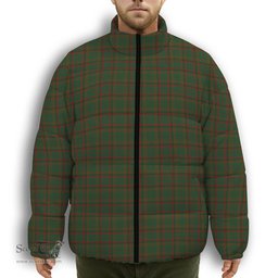 ScotsTee Shop Scottish McNachten Hunting Premium Tartan Collar Down Jacket Winter White Duck Down Plaid