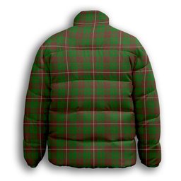ScotsTee Shop Scottish McKinnon Hunting Modern Premium Tartan Collar Down Jacket Winter White Duck Down Plaid