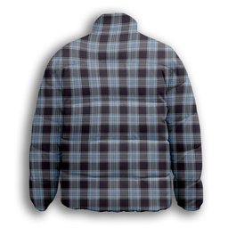ScotsTee Shop Scottish Royal Canadian Air Force Premium Tartan Collar Down Jacket Winter White Duck Down Plaid