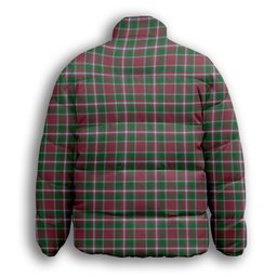 ScotsTee Shop Scottish Spens Ancient Premium Tartan Collar Down Jacket Winter White Duck Down Plaid