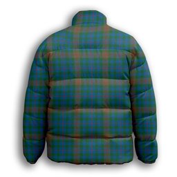 ScotsTee Shop Scottish Tennant Yules Ancient Premium Tartan Collar Down Jacket Winter White Duck Down Plaid