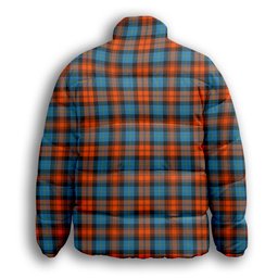 ScotsTee Shop Scottish MacLachlan Ancient Premium Tartan Collar Down Jacket Winter White Duck Down Plaid