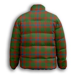 ScotsTee Shop Scottish Skene Ancient Premium Tartan Collar Down Jacket Winter White Duck Down Plaid