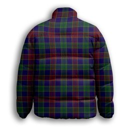 ScotsTee Shop Scottish MacMichael Premium Tartan Collar Down Jacket Winter White Duck Down Plaid
