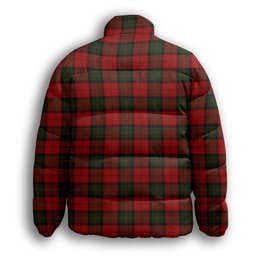 ScotsTee Shop Scottish MacQuarrie 7 Premium Tartan Collar Down Jacket Winter White Duck Down Plaid