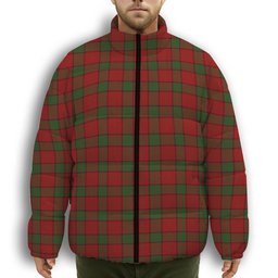 ScotsTee Shop Scottish Maxwell Premium Tartan Collar Down Jacket Winter White Duck Down Plaid