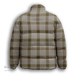 ScotsTee Shop Scottish Young in Australia Premium Tartan Collar Down Jacket Winter White Duck Down Plaid