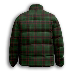 ScotsTee Shop Scottish MacDiarmid 2 Premium Tartan Collar Down Jacket Winter White Duck Down Plaid