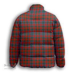 ScotsTee Shop Scottish Sinclair Lyon Count Ancient Premium Tartan Collar Down Jacket Winter White Duck Down Plaid