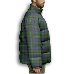 ScotsTee Shop Scottish Rollo Premium Tartan Collar Down Jacket Winter White Duck Down Plaid