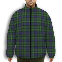 ScotsTee Shop Scottish Rollo Premium Tartan Collar Down Jacket Winter White Duck Down Plaid