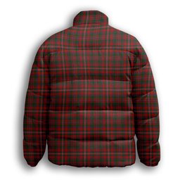 ScotsTee Shop Scottish MacKinnon 1810 Premium Tartan Collar Down Jacket Winter White Duck Down Plaid