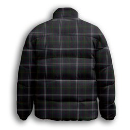 ScotsTee Shop Scottish MacGlynn Premium Tartan Collar Down Jacket Winter White Duck Down Plaid