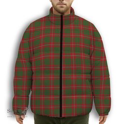 ScotsTee Shop Scottish MacGregor of Balquidder Premium Tartan Collar Down Jacket Winter White Duck Down Plaid