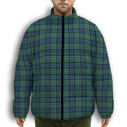 ScotsTee Shop Scottish MacCallum Ancient SC Premium Tartan Collar Down Jacket Winter White Duck Down Plaid