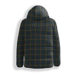ScotsTee Shop Scottish Alison Crest Tartan Down Jacket Winter White Duck Down Plaid