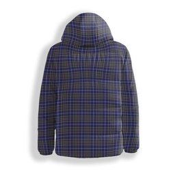 ScotsTee Shop Scottish Alexander of Menstry Crest Tartan Down Jacket Winter White Duck Down Plaid
