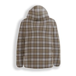 ScotsTee Shop Scottish Baillie Dress Ancient Clan Crest Tartan Down Jacket Winter White Duck Down Plaid