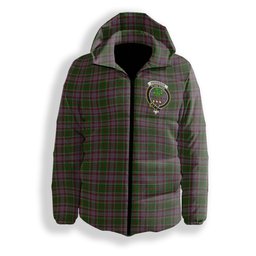 ScotsTee Shop Scottish Anderson of Kinneddar Hunting Crest Tartan Down Jacket Winter White Duck Down Plaid