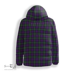 ScotsTee Shop Scottish Baillie Highland Society Crest Tartan Down Jacket Winter White Duck Down Plaid