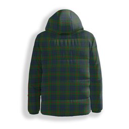 ScotsTee Shop Scottish Aiton Crest Tartan Down Jacket Winter White Duck Down Plaid