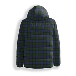 ScotsTee Shop Scottish Baird Crest Tartan Down Jacket Winter White Duck Down Plaid