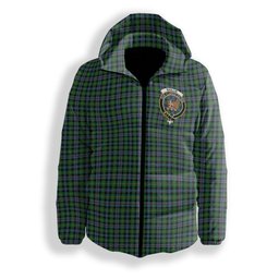 ScotsTee Shop Scottish Baillie of Lamington Modern Clan Crest Tartan Down Jacket Winter White Duck Down Plaid