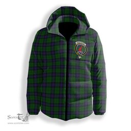ScotsTee Shop Scottish Armstrong Crest Tartan Down Jacket Winter White Duck Down Plaid