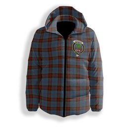 ScotsTee Shop Scottish Anderson MacGregor Hastie 1 Crest Tartan Down Jacket Winter White Duck Down Plaid