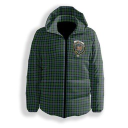 ScotsTee Shop Scottish Baillie of Lamington Ancient Clan Crest Tartan Down Jacket Winter White Duck Down Plaid