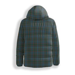 ScotsTee Shop Scottish Bain SC Crest Tartan Down Jacket Winter White Duck Down Plaid