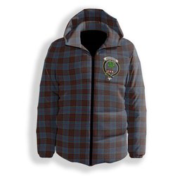 ScotsTee Shop Scottish Anderson Highland Society of London Crest Tartan Down Jacket Winter White Duck Down Plaid