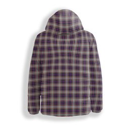 ScotsTee Shop Scottish Bruce of Kinnaird Dress (Dance) Crest Tartan Down Jacket Winter White Duck Down Plaid