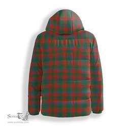 ScotsTee Shop Scottish Bruce Old Ancient Crest Tartan Down Jacket Winter White Duck Down Plaid