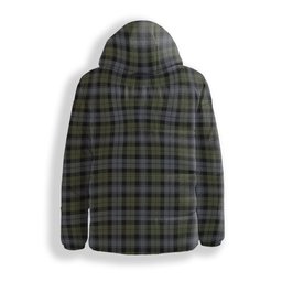 ScotsTee Shop Scottish Black Watch Large Sett Ancient Crest Tartan Down Jacket Winter White Duck Down Plaid