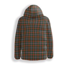 ScotsTee Shop Scottish Caledonia Ancient Crest Tartan Down Jacket Winter White Duck Down Plaid
