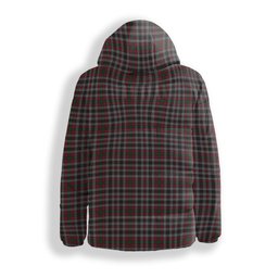 ScotsTee Shop Scottish Borthwick Crest Tartan Down Jacket Winter White Duck Down Plaid