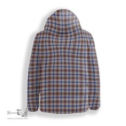 ScotsTee Shop Scottish Boswell Crest Tartan Down Jacket Winter White Duck Down Plaid