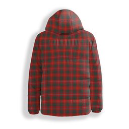 ScotsTee Shop Scottish Bruce County Modern Crest Tartan Down Jacket Winter White Duck Down Plaid
