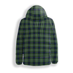 ScotsTee Shop Scottish Blyth Crest Tartan Down Jacket Winter White Duck Down Plaid